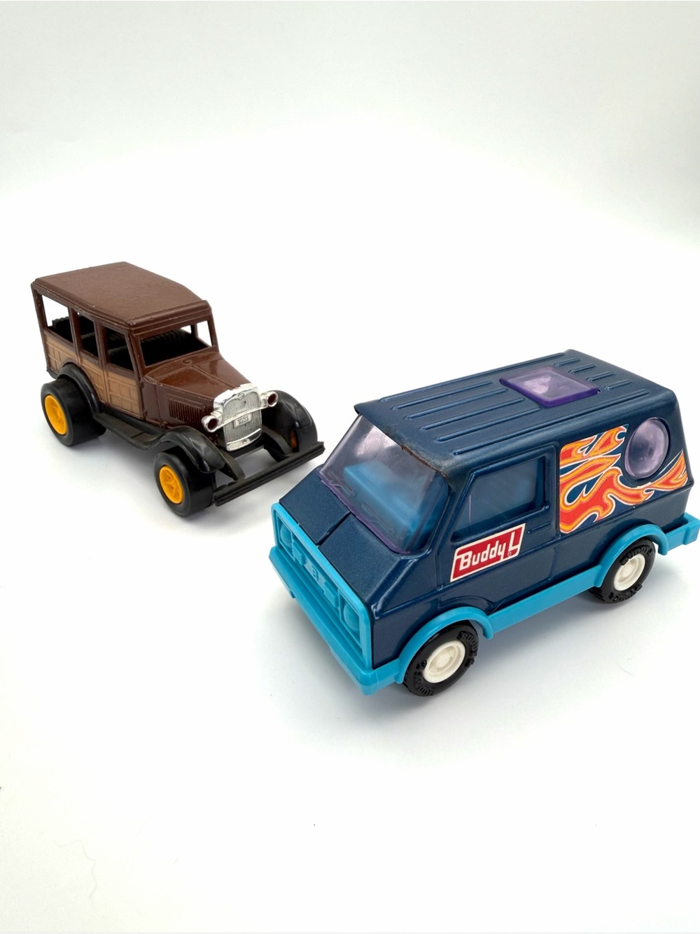 Vintage Tootsietoy Ford Model A Woody & Buddy L Bubble Van Die Cast Toy Cars